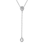 Ожерелья shegrace 925 из стерлингового серебра, с ааа класс фианитами, капля