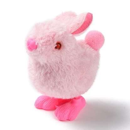 Wind Up Rabbit/Chick Dolls, Novelty Jumping Gag Toy, Plush Chick Toys for Easter Party Favors