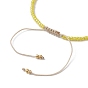 Flower Natural Shell & Glass Seed Braided Bead Bracelets, Adjustable Nylon Bracelet
