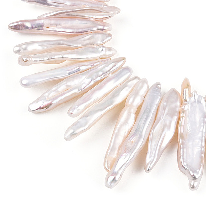 Perle baroque naturelle perles de perles de keshi, perle de culture d'eau douce, cure-dent, top foré