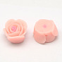Handmade Polymer Clay 3D Flower Rose Beads, 20x12mm, Hole: 2mm