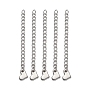 304 Stainless Steel Chain Extender, with Heart Charms, 58x3mm