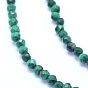 Perlas de malaquita naturales hebras, facetados, rondo