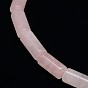 Natural Gemstone Rose Quartz Beads Strands, Column