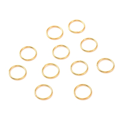 Brass Open Jump Rings, Long-Lasting Plated, Round Ring