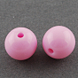 Opaque Acrylic Beads, Round, 10mm, Hole: 2mm