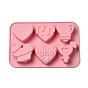 Diy moldes de silicona de grado alimenticio, moldes de fondant, moldes de resina, para chocolate, caramelo, corazón
