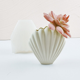 DIY Shell Shape Succulent Planter Silicone Molds, Vase Molds, Resin Casting Molds, for UV Resin, Epoxy Resin Craft Making