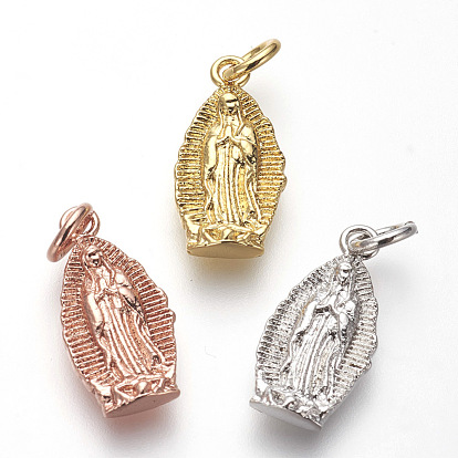 Brass Pendants, Lead Free & Cadmium Free, Virgin Mary