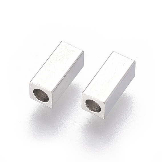202 Stainless Steel Beads, Cuboid