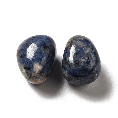 Natural Blue Spot Jasper Beads, Tumbled Stone, Healing Stones, for Reiki Healing Crystals Chakra Balancing, Vase Filler Gems, No Hole/Undrilled, Nuggets