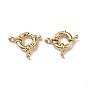 Eco-friendly Brass Spring Ring Clasps, Cadmium Free & Lead Free, Long-Lasting Plated