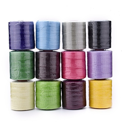 Waxed Polyester Cord for Jewelry Making, Flat