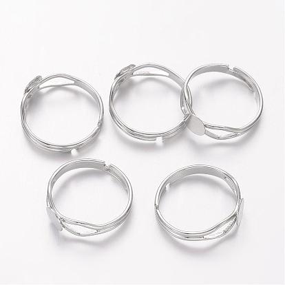 Компоненты латунные кольца, основная фурнитура для колльца, регулируемый