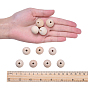 Unfinished Natural Wood Beads, Round Wooden Loose Beads Spacer Beads for Craft Making, Lead Free