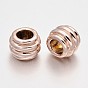 Cadmium Free & Nickel Free & Lead Free Alloy European Beads, Long-Lasting Plated, Large Hole Rondelle Beads, 8x7mm, Hole: 4mm