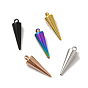 Ion Plating(IP) 201 Stainless Steel Pendants, Cone Charm