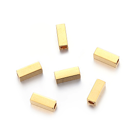 201 Stainless Steel Beads, Rectangle