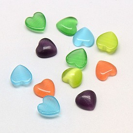 Cat Eye Cabochons, Heart