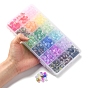 594 piezas 18 colores cuentas acrílicas crujientes transparentes, rondo