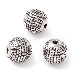 304 Stainless Steel Beads, Manual Polishing, Round