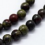 Natural Bloodstone Beads Strands, Round