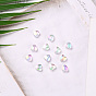 Perles acryliques transparentes écologiques, teint, couleur ab , cœur