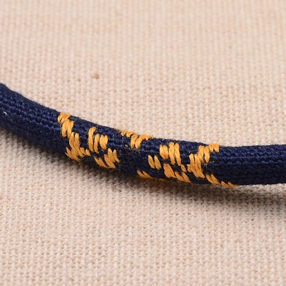 Nylon Cloth Cord Bracelets, with Platinum Plated Brass Magnetic Clasps, 200x6mm