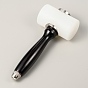Stainless Steel Leathercraft Hammer, Double-end, with Nylon Hammer Head