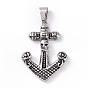 Anchor with Skull 304 Stainless Steel Big Pendants