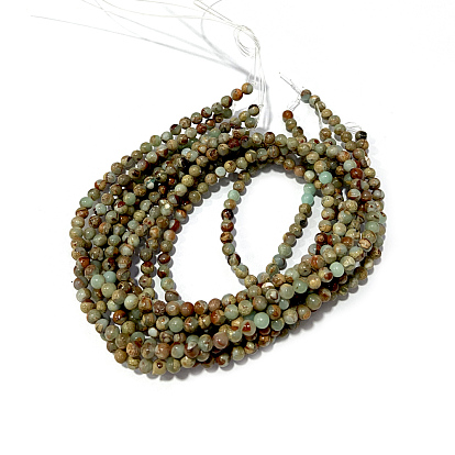 Round Synthetic Aqua Terra Jasper Beads Strands, Dyed