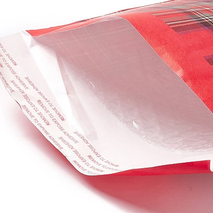 Крафт-бумага и пластиковые пузырчатые пакеты-конверты, самоклеящаяся сумка, Новогодняя тема, прямоугольные