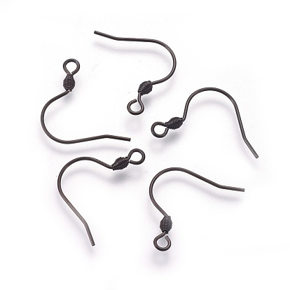 Crochets de boucle d'oreille en acier inoxydable 304, avec boucle horizontale