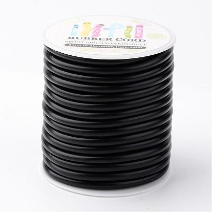 Synthetic Rubber Cord, Hollow, Wrapped Around White Plastic Spool