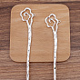 Alloy Cloud Hair Sticks, with Loop, Long-Lasting Plated Hair Accessories for Women