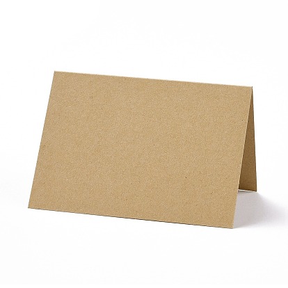 Papier kraft merci cartes de vœux, rectangle avec motif de mot, pour le jour de Thanksgiving