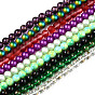 Mixed Painted Round Glass Beads Strands, 10mm, Hole: 1mm, about 82pcs/strand, 36 inch
