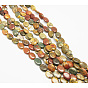Natural Picasso Stone/Picasso Jasper Beads Strands, Oval, 16x12x5mm, Hole: 1mm