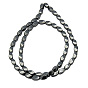 Synthetic Hematite Beads, with Magnetic, Twist, 7x4mm, Hole: 1mm