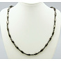 Magnetic Hematite Necklaces, Grade B, with Brass Screw Clasps, 19.8 inch 