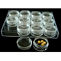 Plastic Beads Containers, 12 Compartments, Rectangle, 16x12x2.8cm