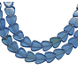 Glass Beads, Imitation Blue Quartz, Heart, 6x3mm, Hole: 1mm, about 70 pcs/strand, 15.5 inch 