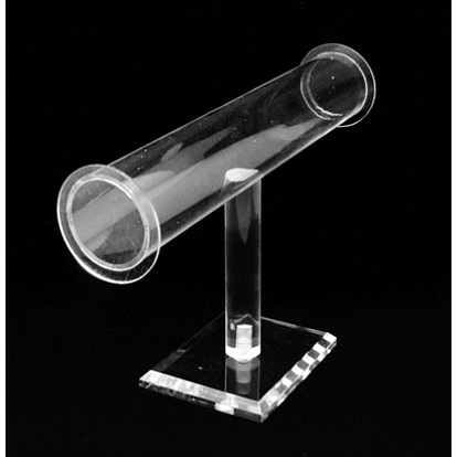 T barra de vidrio orgánico soporte de exhibición pulsera, 22x13x4 cm