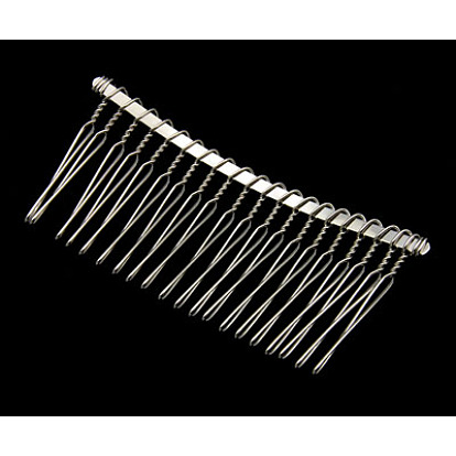 Iron Hair Comb Findings, 37x77mm