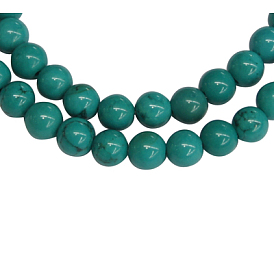 Perles de magnésite naturelle, teint, ronde, 6mm, Trou: 1.2mm