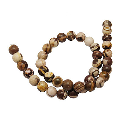 La nature australienne zèbre pierre brins de perles, ronde