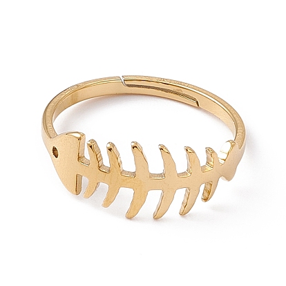201 регулируемое кольцо из рыбьей кости из нержавеющей стали для женщин