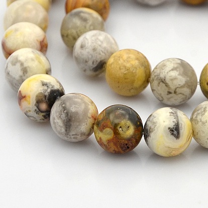 Natural Crazy Agate Round Beads Strands