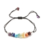 Плетеный браслет из бисера из натуральных и синтетических смешанных драгоценных камней, 7 регулируемый браслет чакры для женщин