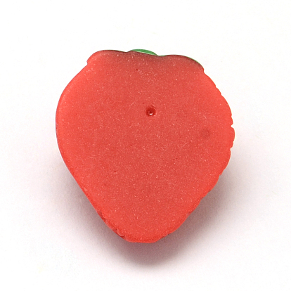 Strawberry Resin Decoden Cabochons, Imitation Food, 20x18x7mm